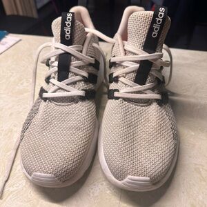 Adidas Cream and Black Running Shoes